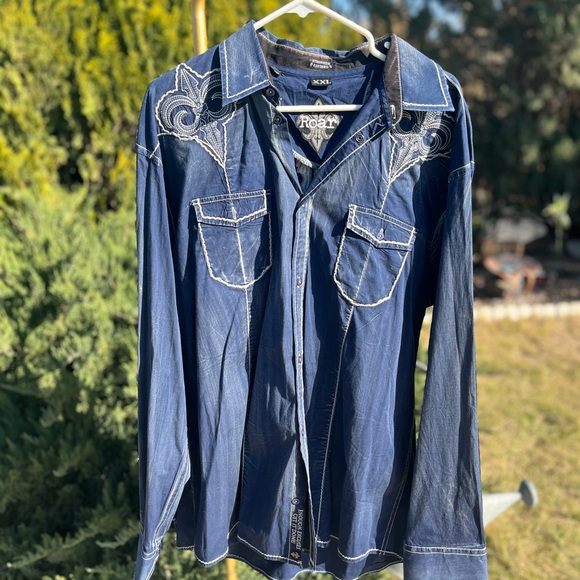 Mens XXL BUCKLE ROAR LONG SLEEVED SHIRT GREAT CONDITION - Picture 2 of 6